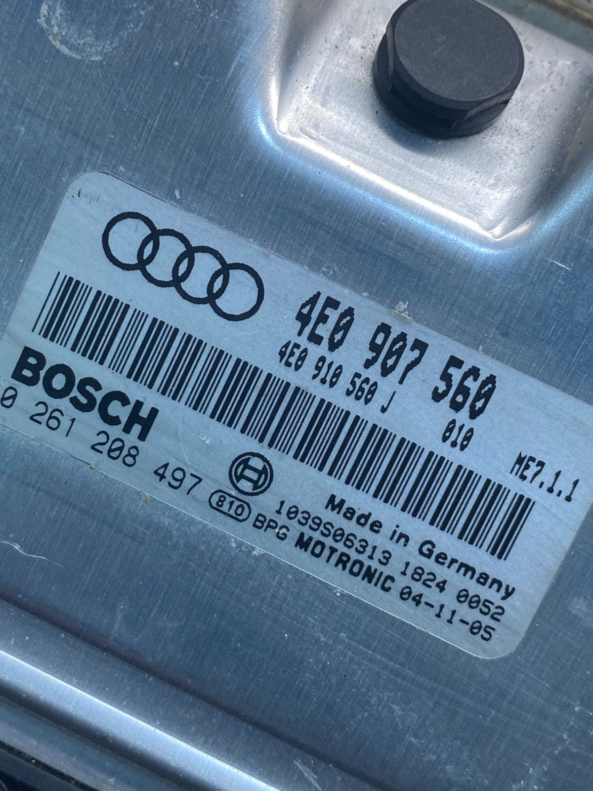 2003 2004 Audi A8 Engine Control Computer Ecu Ecm 4E0907560 ah9843 DG2