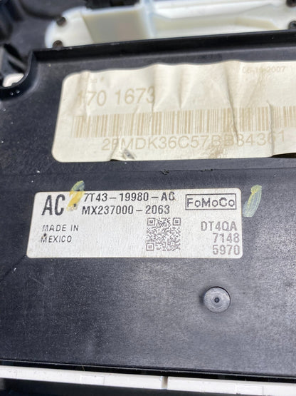 2007 - 2010 Ford Edge Heater Climate Control Radio Control Dash Bezel ai3090 DG3
