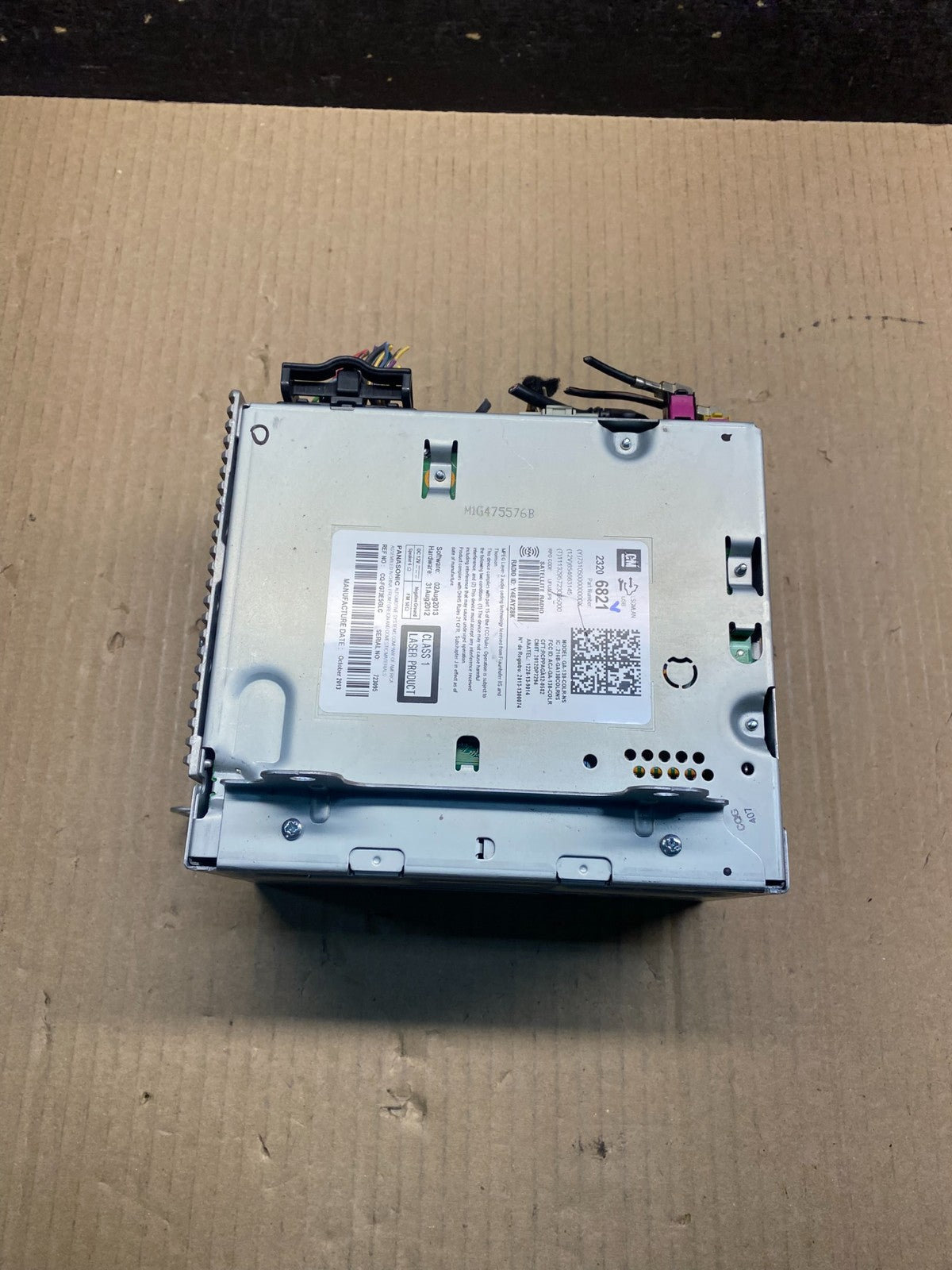 2013 to 2014 Chevrolet Cruze Radio Cd Receiver 23206821 AI4847 DW3