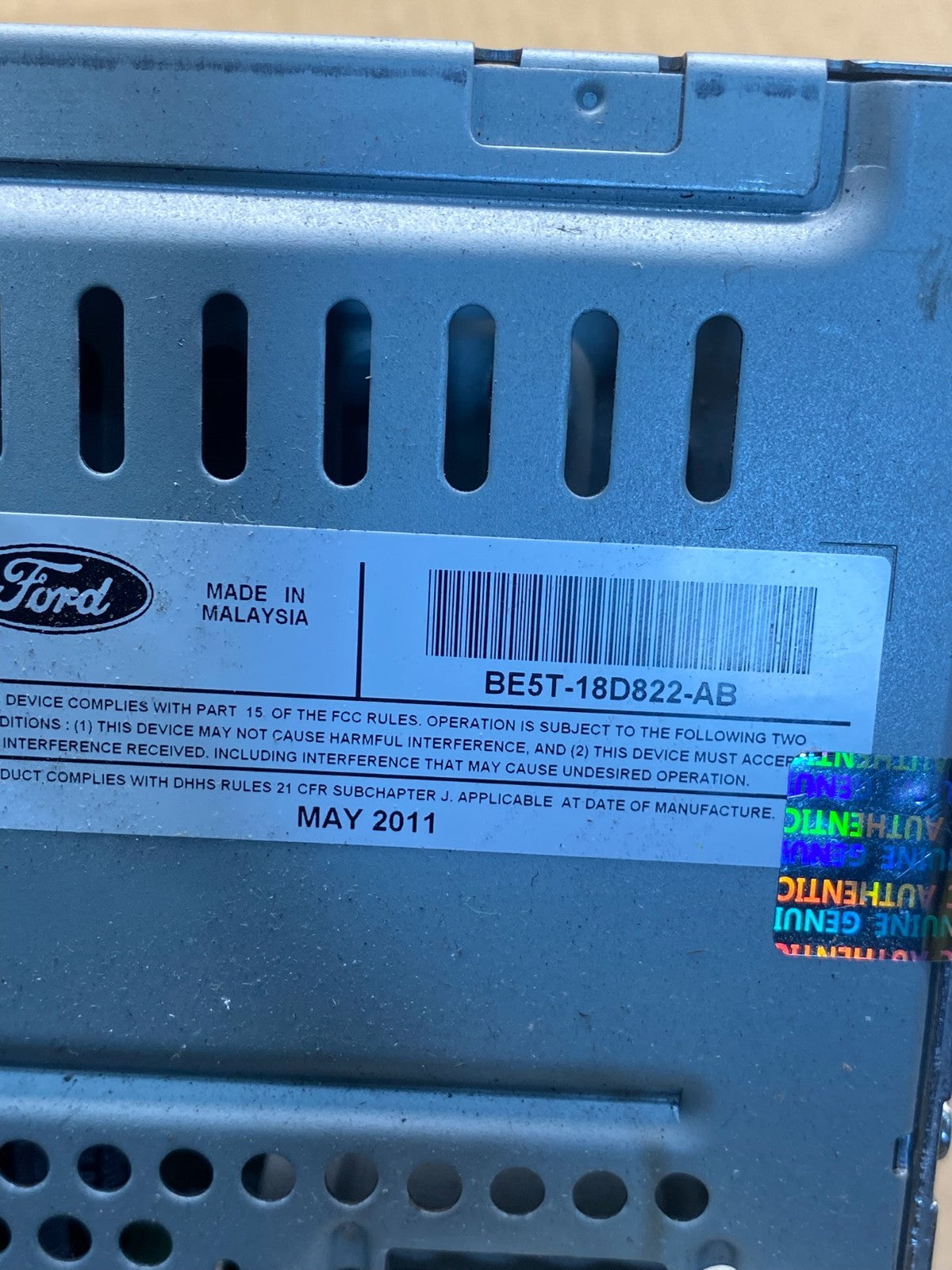 2010 2011 2012 Ford Fusion Radio Cd Receiver Mechanism BE5T-18D822-AB ag7269 DG6