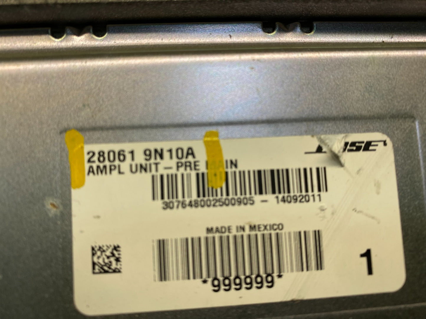 2009 to 2014 Nissan Maxima Radio Audio System Amplifier Module AMP Y1134 DG4