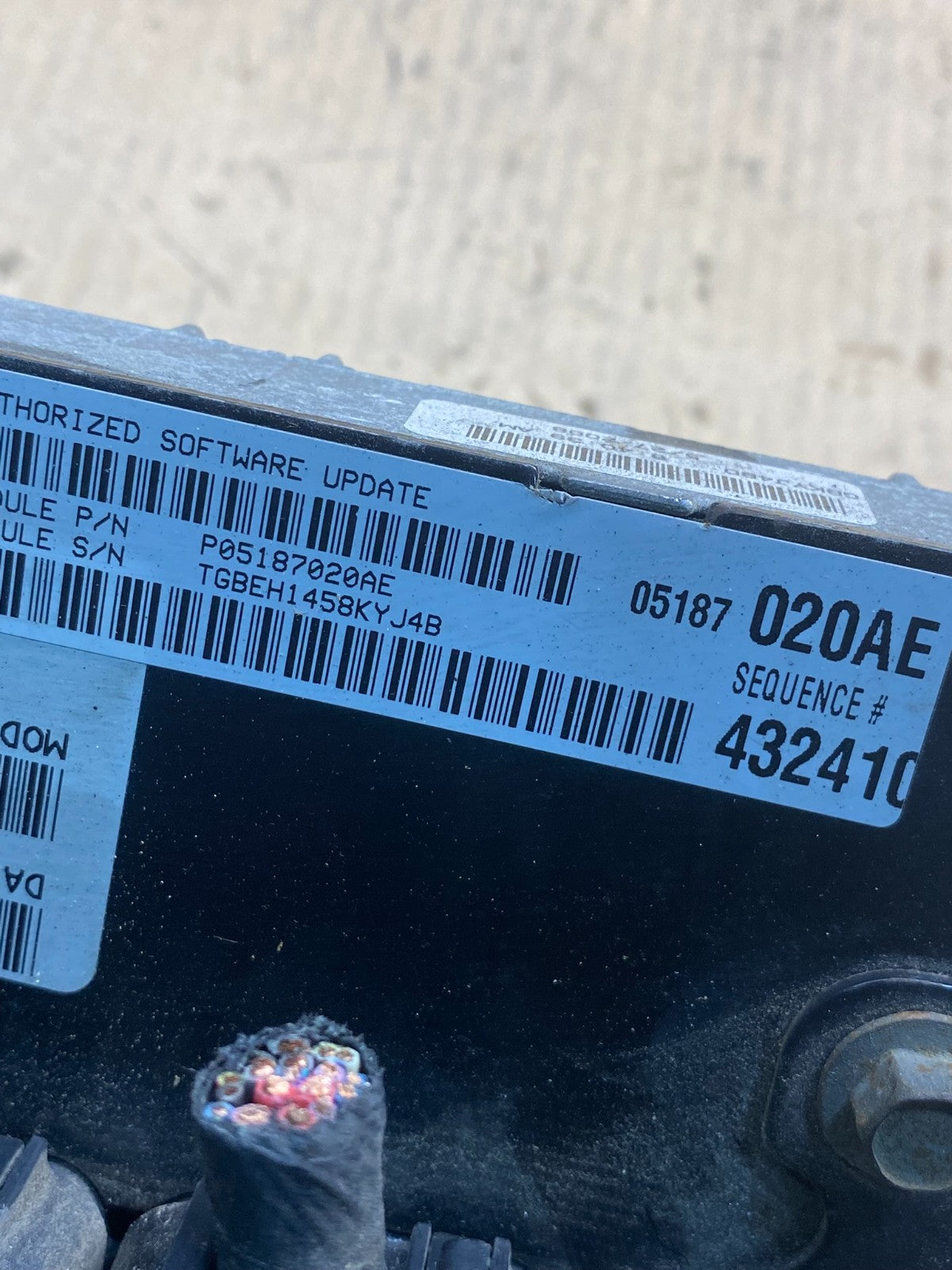2008 to 2010 Dodge Charger 3.5L Engine Control ECM P05187020AE AH3358 DW2