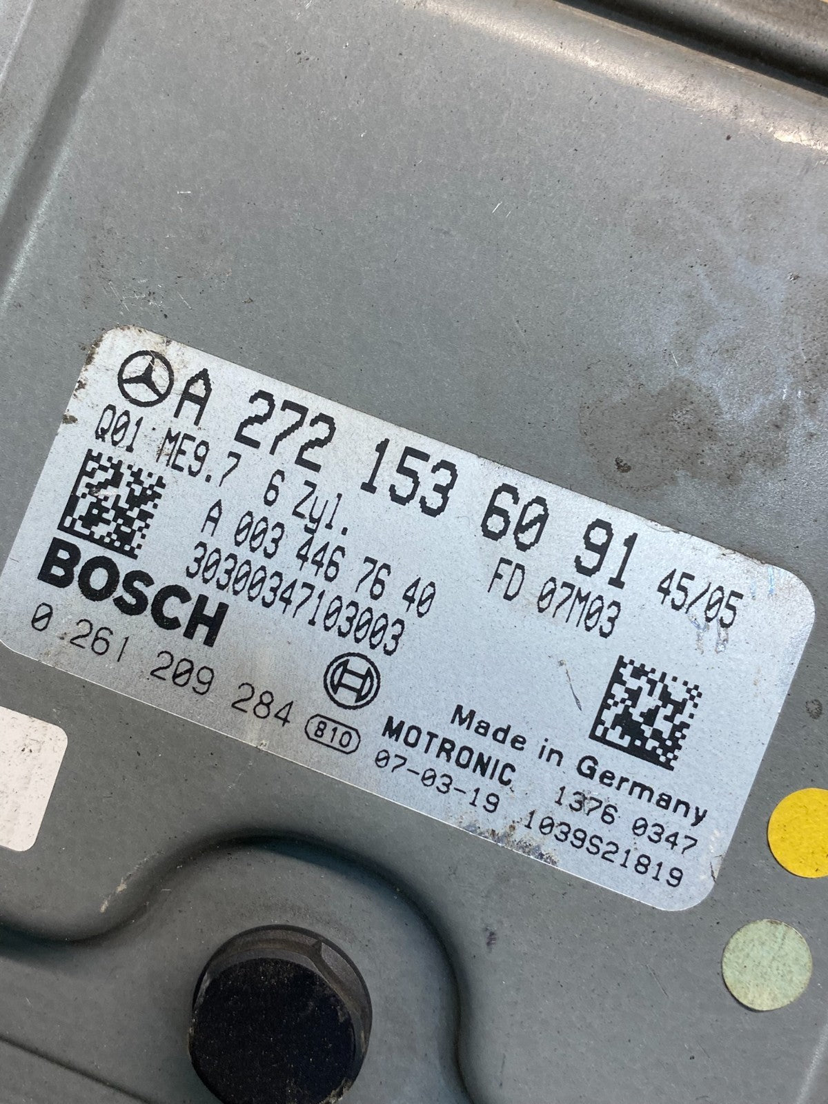 2007-2009 Mercedes E350 ML350 R350 3.5 ECU ECM Engine Control Module aj0283 DG2