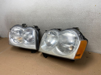 2005-2007 Jeep Grand Cherokee Left+Right Halogen Headlights AA9874 DW1