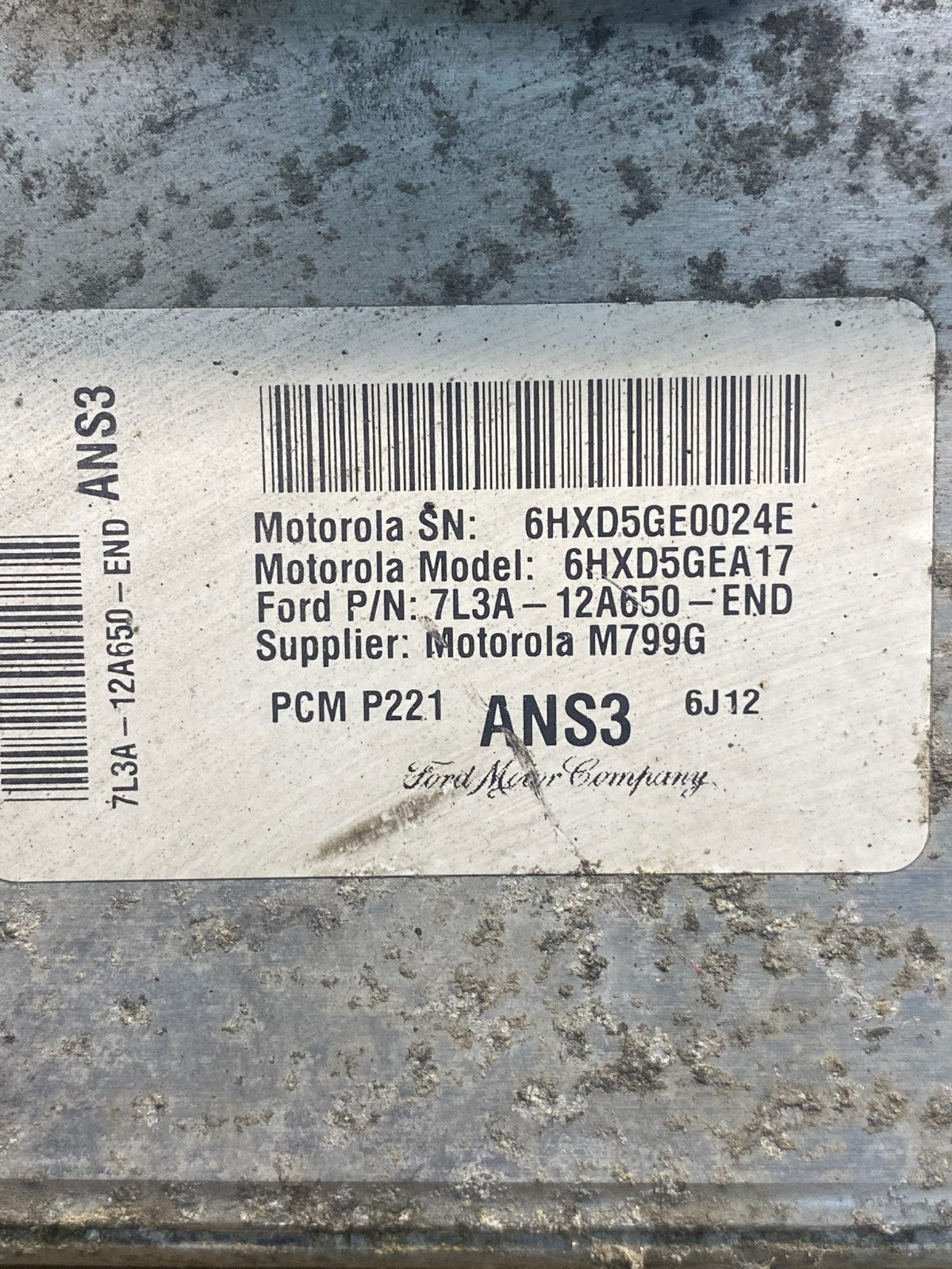 2006 Ford Van E150 E250 4.6L Engine Control Module ECU 7l3a-12a650-end ag6090 DG2