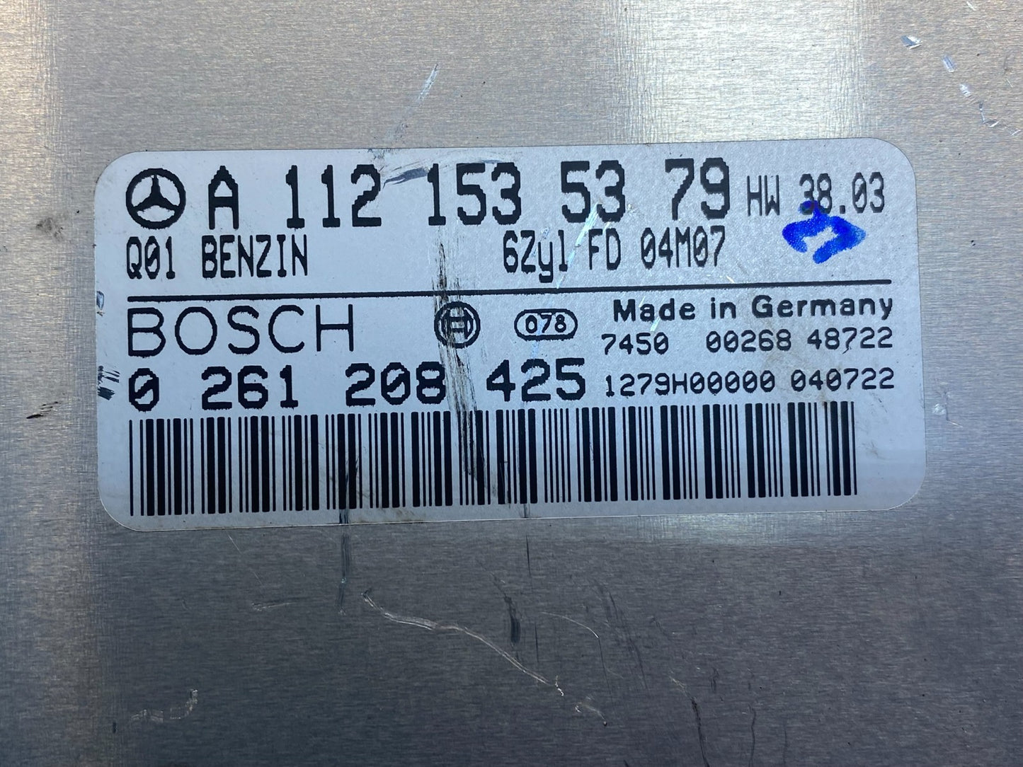 2003 to 2005 Mercedes ML350 SLK350 Engine Computer Module ECM ECU AE2186 DW2
