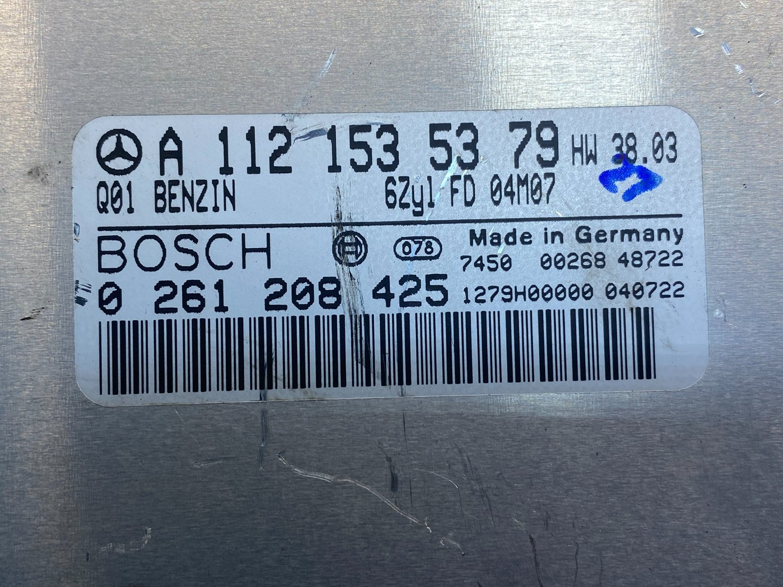 2003 to 2005 Mercedes ML350 SLK350 Engine Computer Module ECM ECU AE2186 DW2