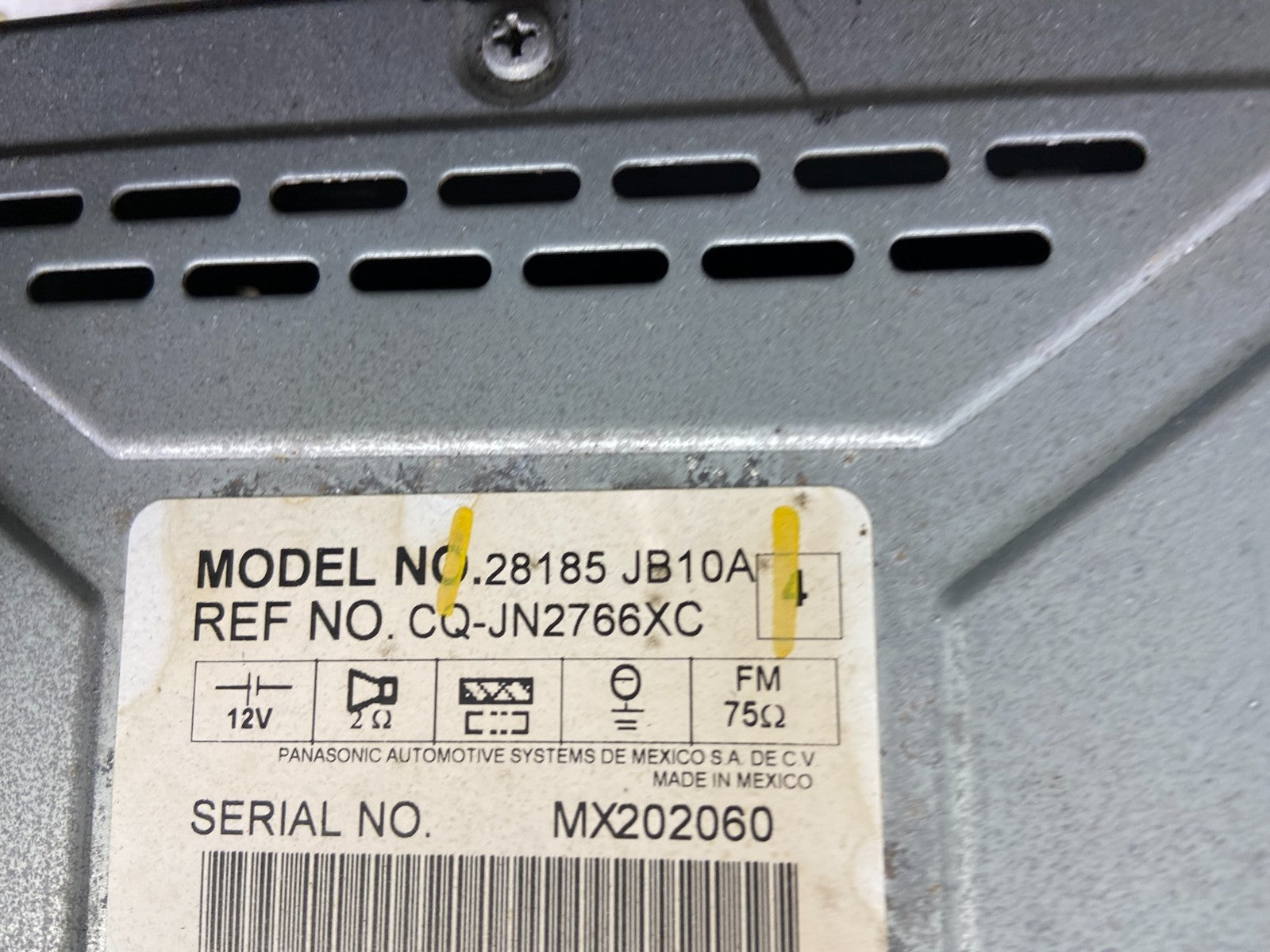 2007 to 2009 Nissan Altima Radio Cd Mp3 Player AUX Climate Control U3161 DG7