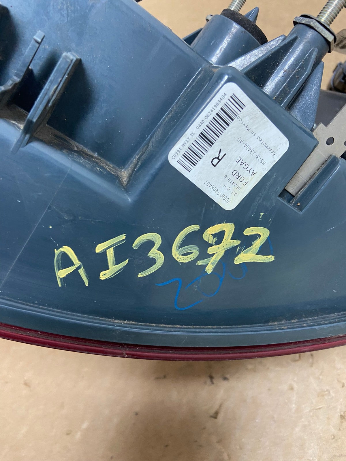 2017 - 2018 Ford Fusion Right Passenger RH Side Tail Light AI3672 LK7