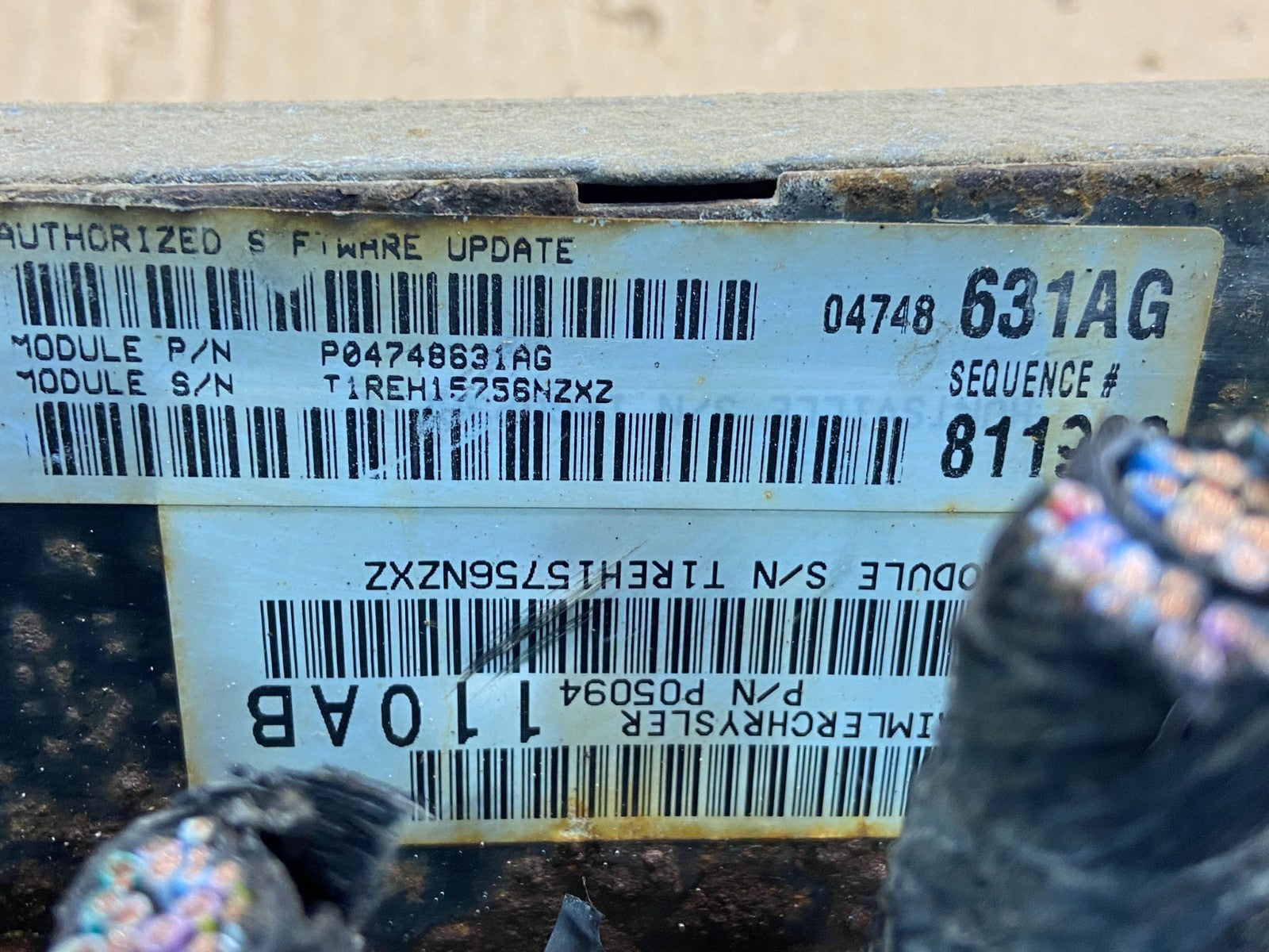 2005 Chrysler Caravan 3.3L Engine Control Unit ECU Module AE2286 DW2