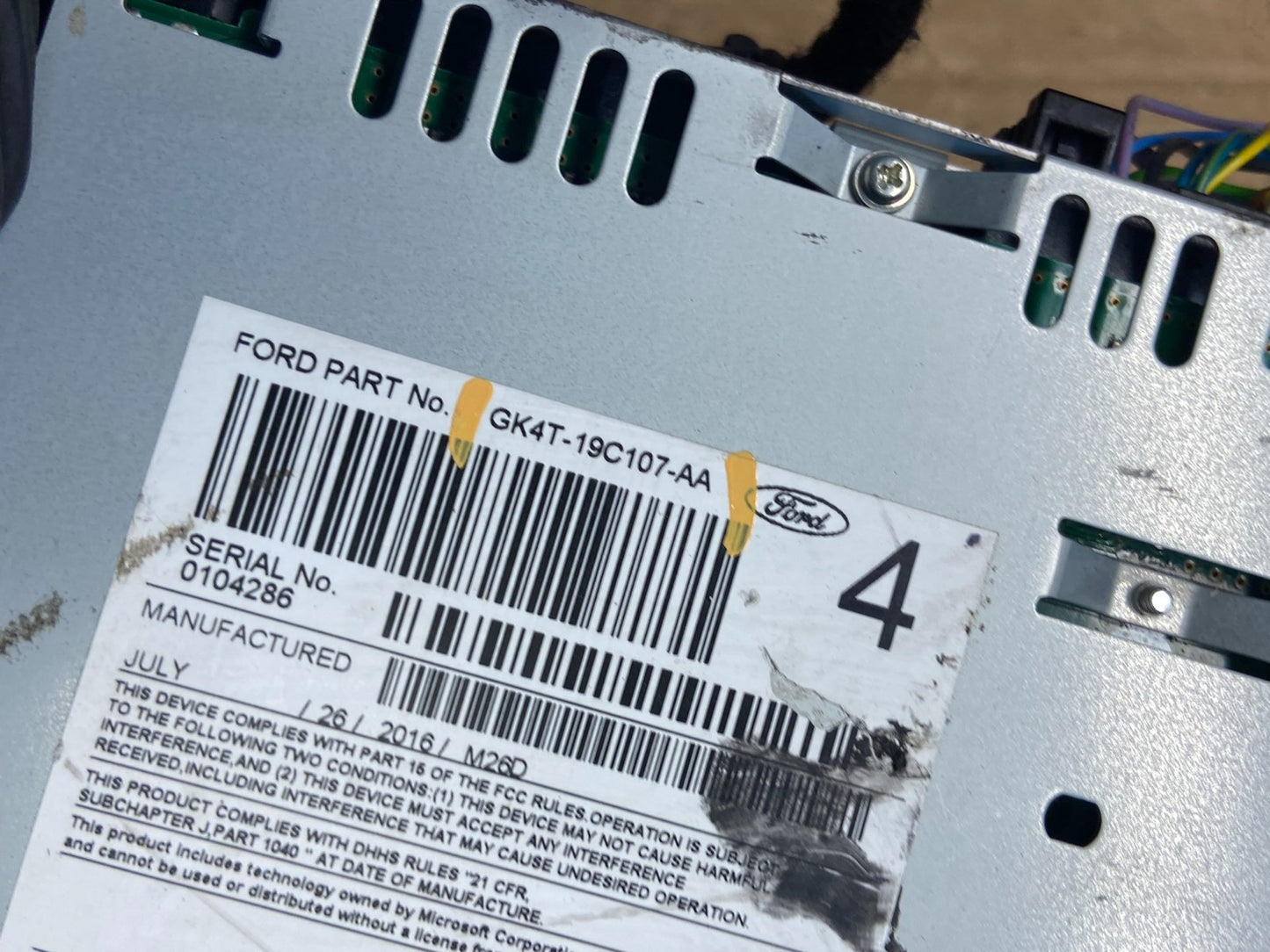2017-2019 Ford Transit Single CD Player AM FM Radio Stereo Receiver ac4858 DG5