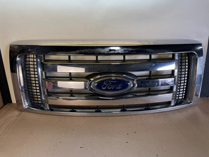 2009 to 2012 Ford F150 Front Upper Grill Grille Chrome ah6529 DG0