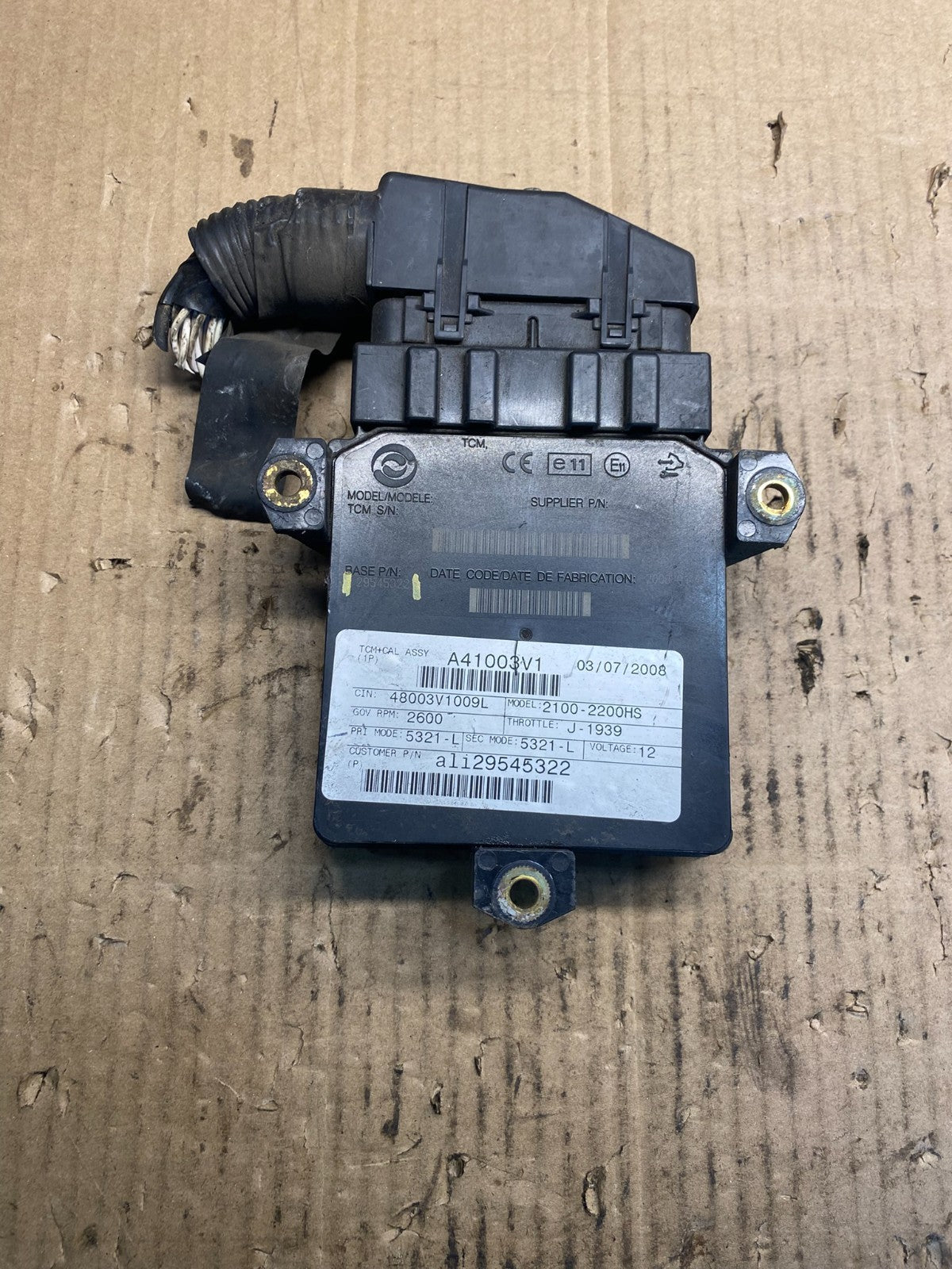 Allison Transmission Control Module 29545322 ab4405 DG0