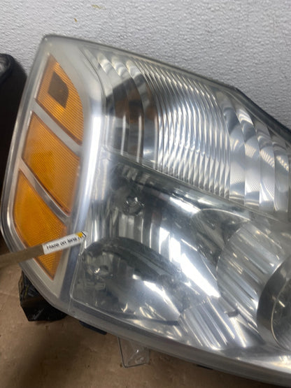 2004 to 2007 Nissan Armada Left+Right Side Set Headlights Oem M4123 DW9