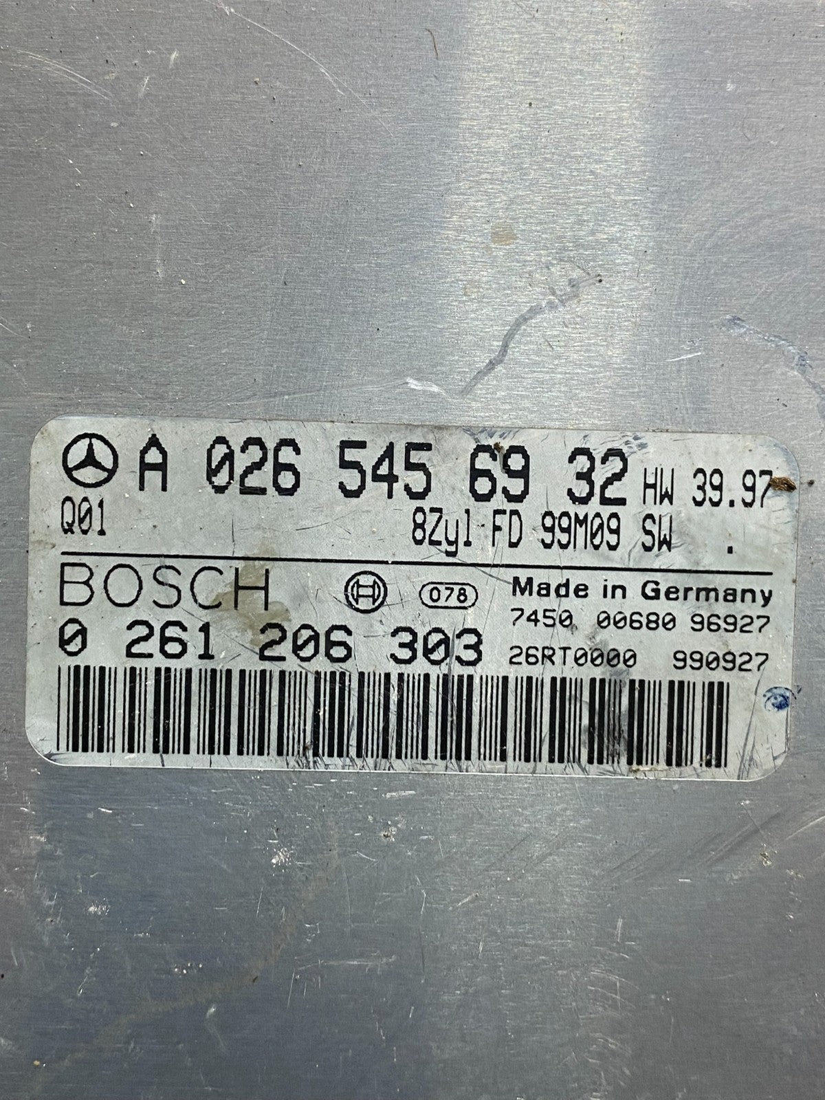 2003 to 2006 Mercedes S430 SL500 ECU ECM Engine Control Module Unit OE AG9598 DG2