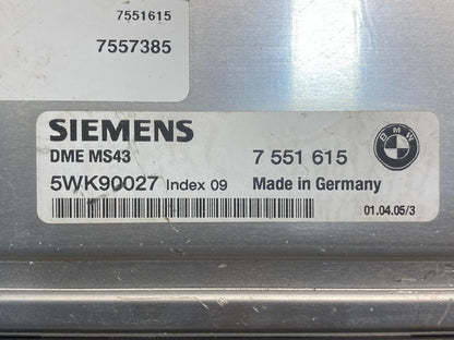 2003 to 2005 BMW X5 ECM ECU Engine Control Computer Module 7551615 AF6613 DG2