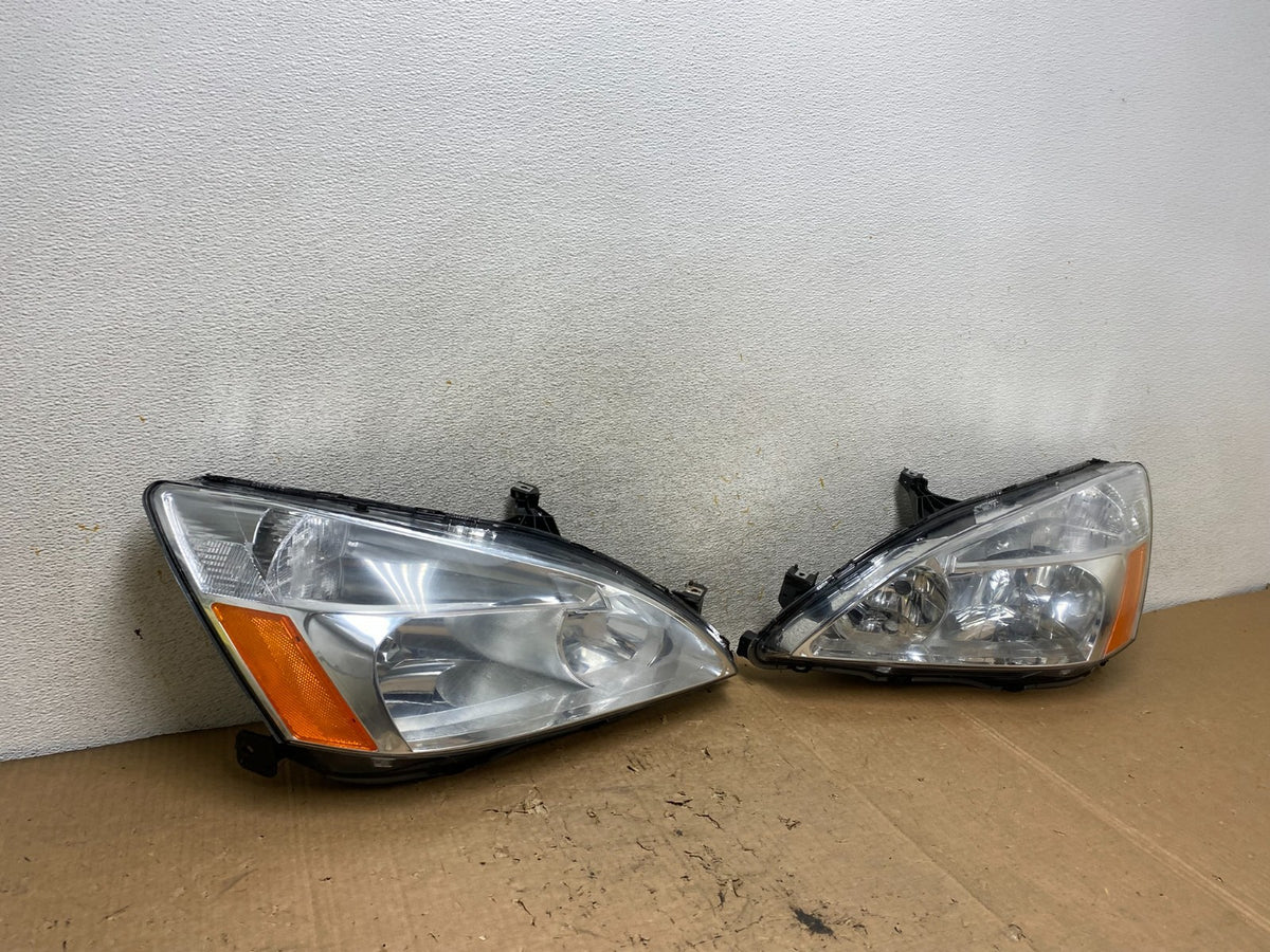 2003 - 2007 Honda Accord Left+Right Set Halogen Headlights AI9341 LK2