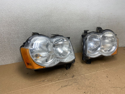 2008-2010 Jeep Grand Cherokee Left+Right Set Halogen Headlights AB4832 DW2