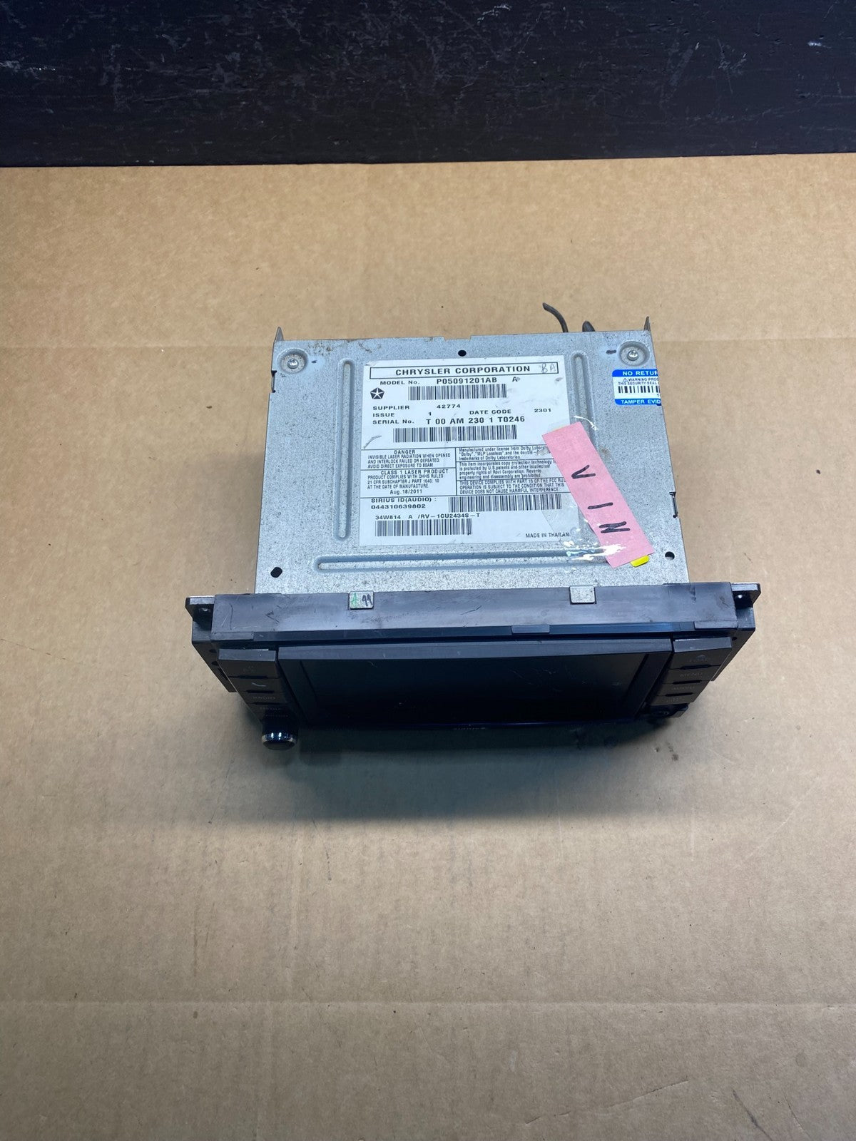 2007 2014 Jeep Dodge Chrysler Screen Display CD Player Satellite Radio AC2731 DG4