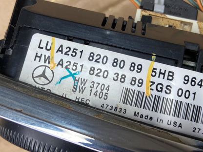 2006 to 2010 Mercedes W251 R350 AC Temp Heater Climate Control AD1960 DG7