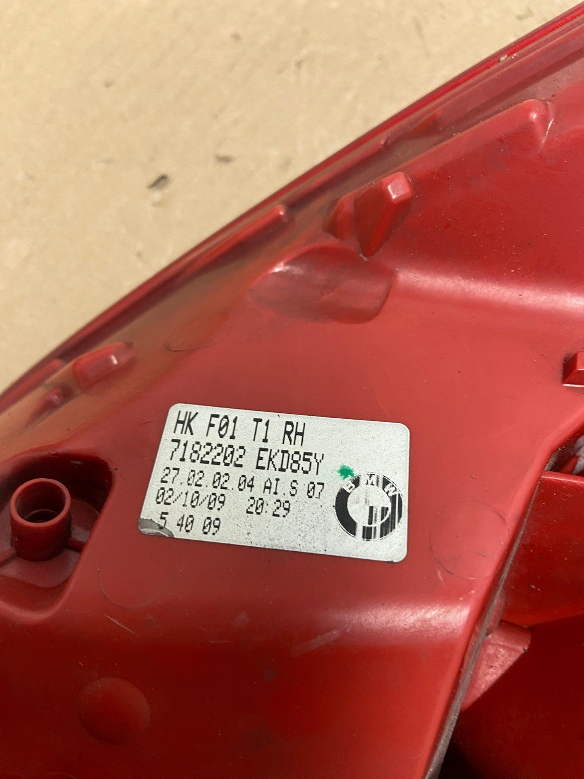 2009 to 2012 Bmw 7-Series F01 F02 750i Right Passenger Tail Light AC7303 LK6