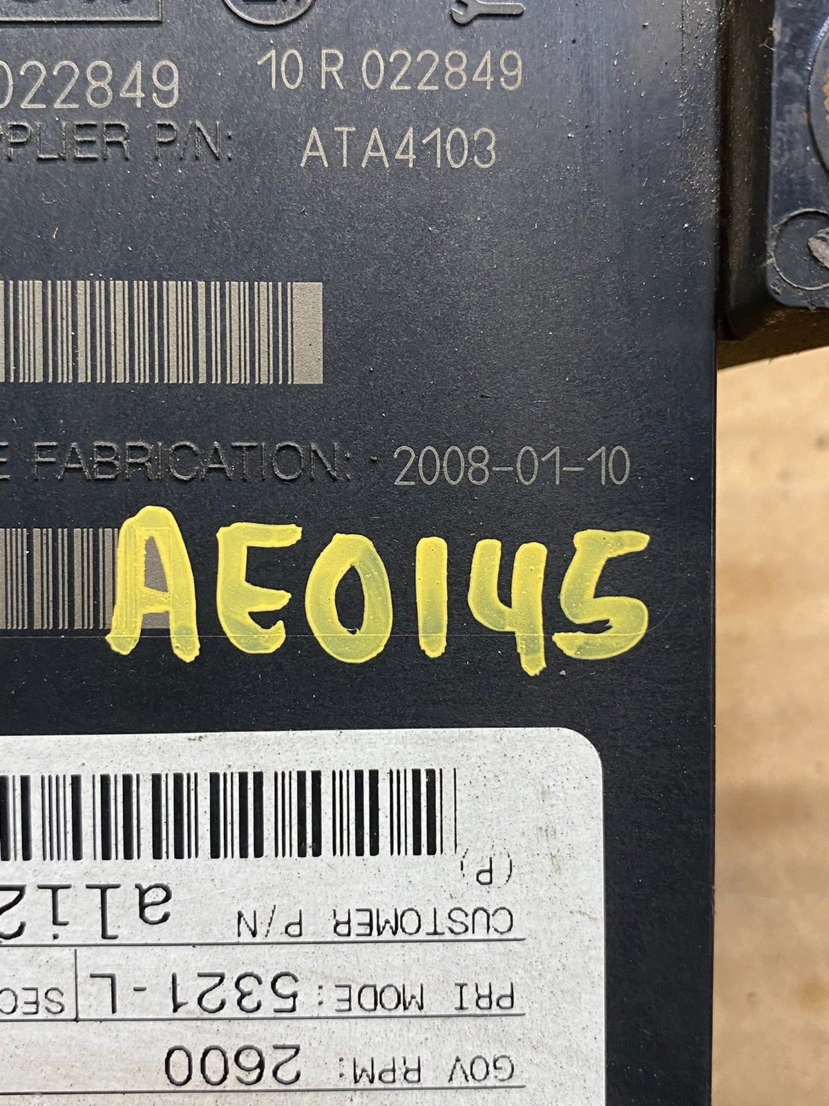Allison Transmission Control Module 29545322 AE0145 DG3