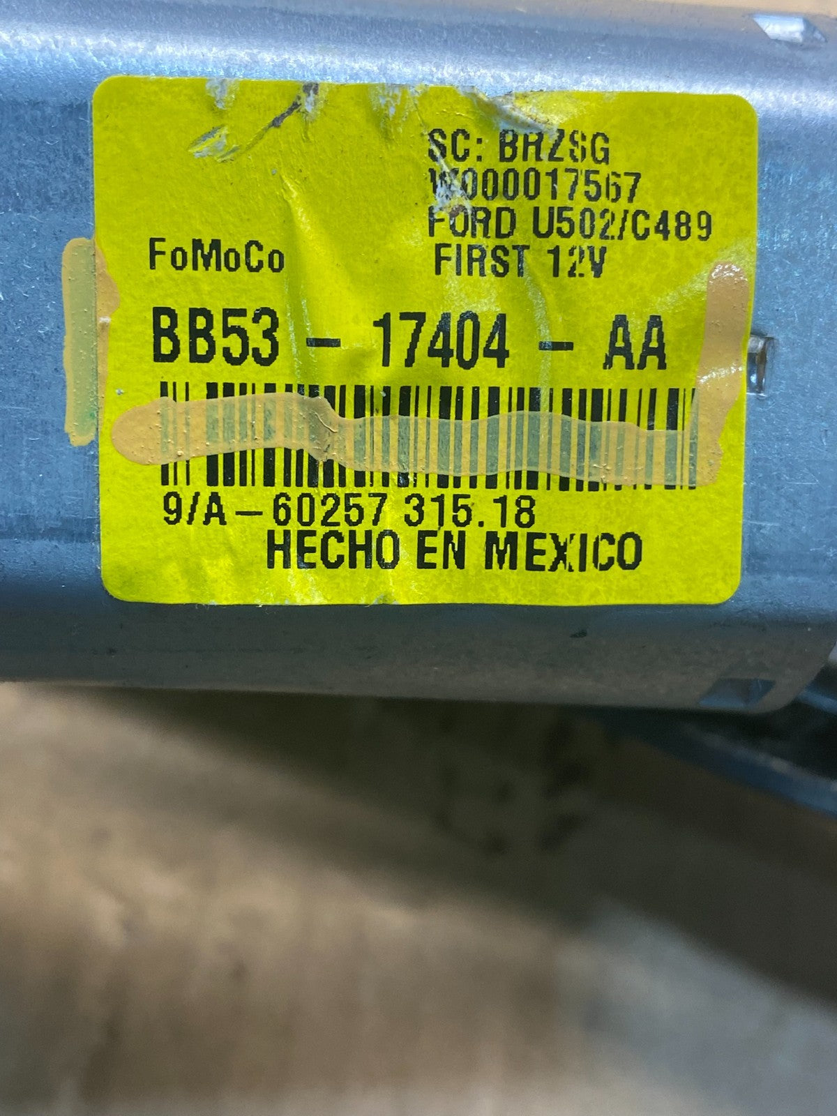 2011 to 2019 Ford Explorer Rear Windshield Wiper Motor AD5074 DG6