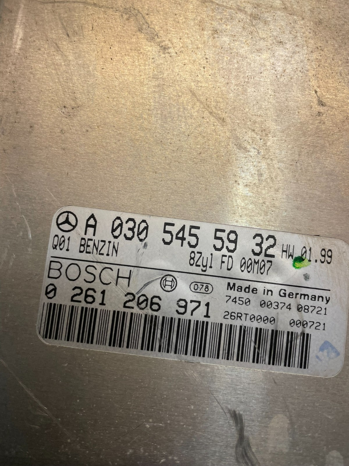 2000 to 2002 Mercedes CL500 ECU ECM Engine Control Module Unit OEM w7406 DG3