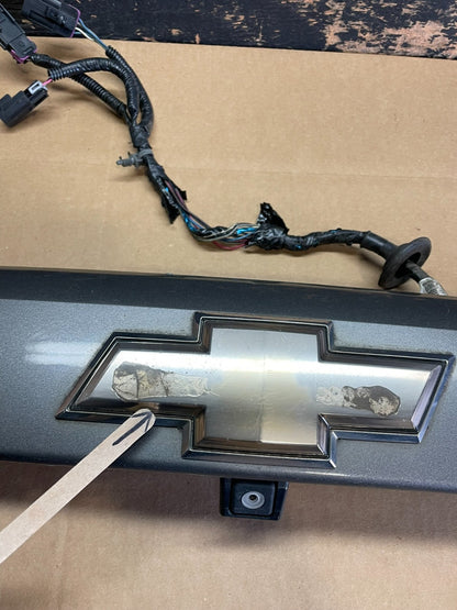 2007 to 2014 Suburban Tahoe Yukon License Plate Cover Trim W/ Camera z8185 DG3