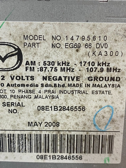 2007-2008 Mazda CX7 CX-7 6 Disc Navigation Touch Screen Radio AD1509 DG8