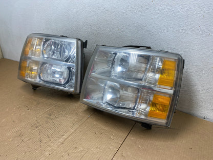 2007 to 2014 Chevrolet Silverado Left+Right Side Black Headlights AI6787 DW1