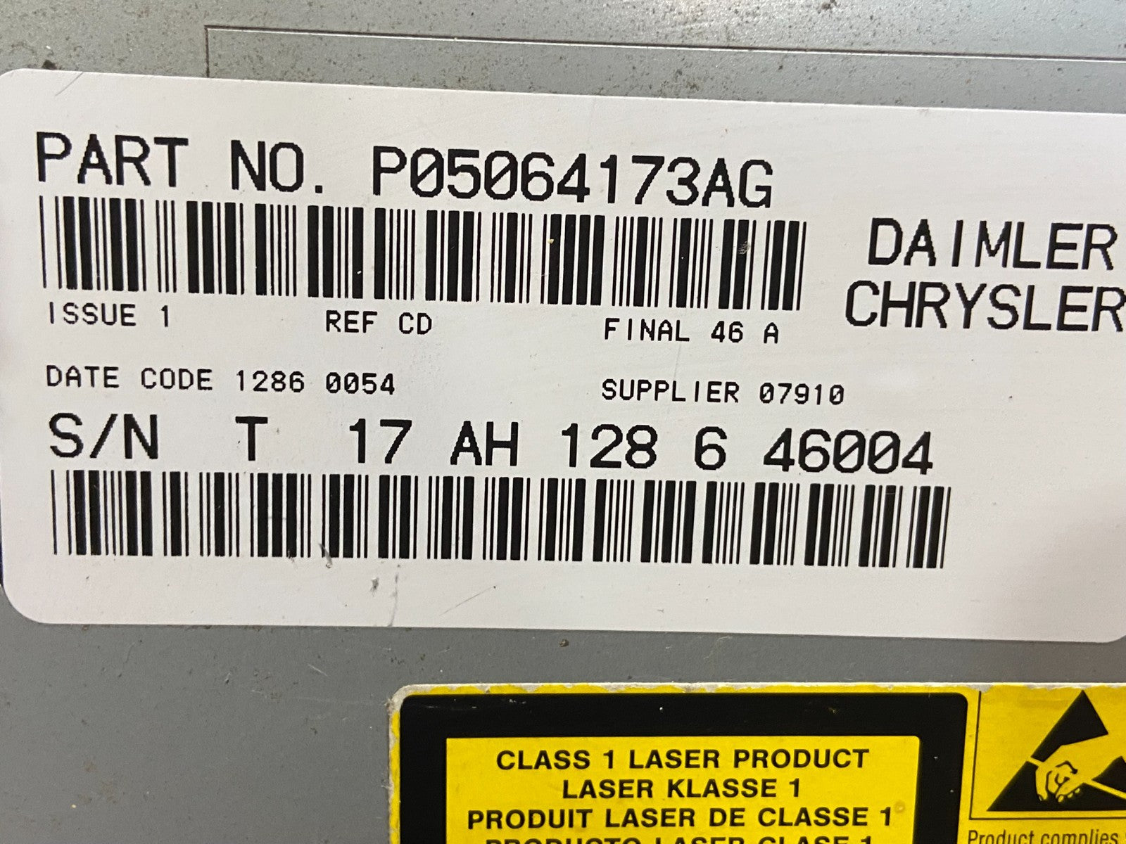 2005-2009 Chrysler Dodge Jeep Ram Radio CD MP3 Receiver ae2575 DG6