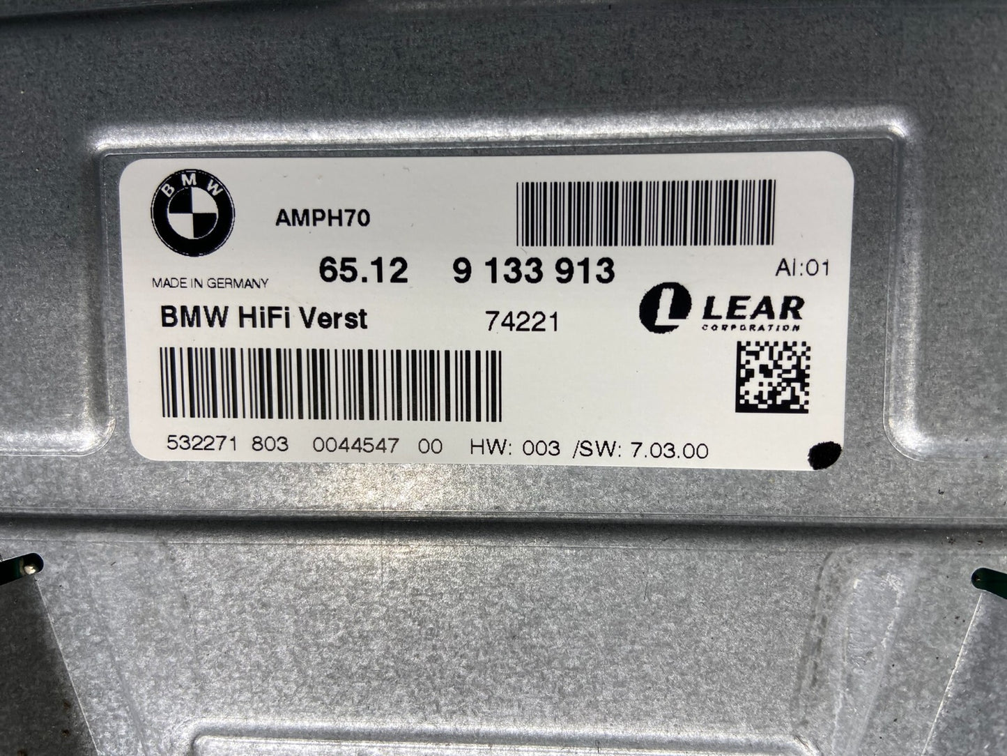 2007-2010 BMW X5 Top HiFi Lear Radio Audio Amplifier Amp OEM L9759 DG2