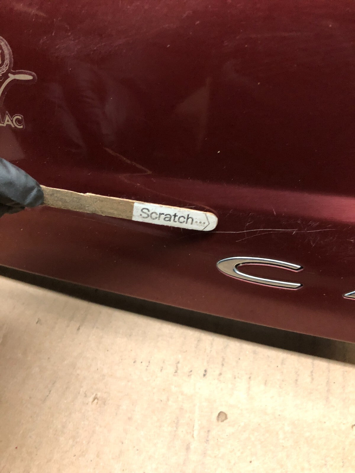 2000 to 2001 Cadillac Catera Trunk Panel Lid Backup License Plate G6180 PS3