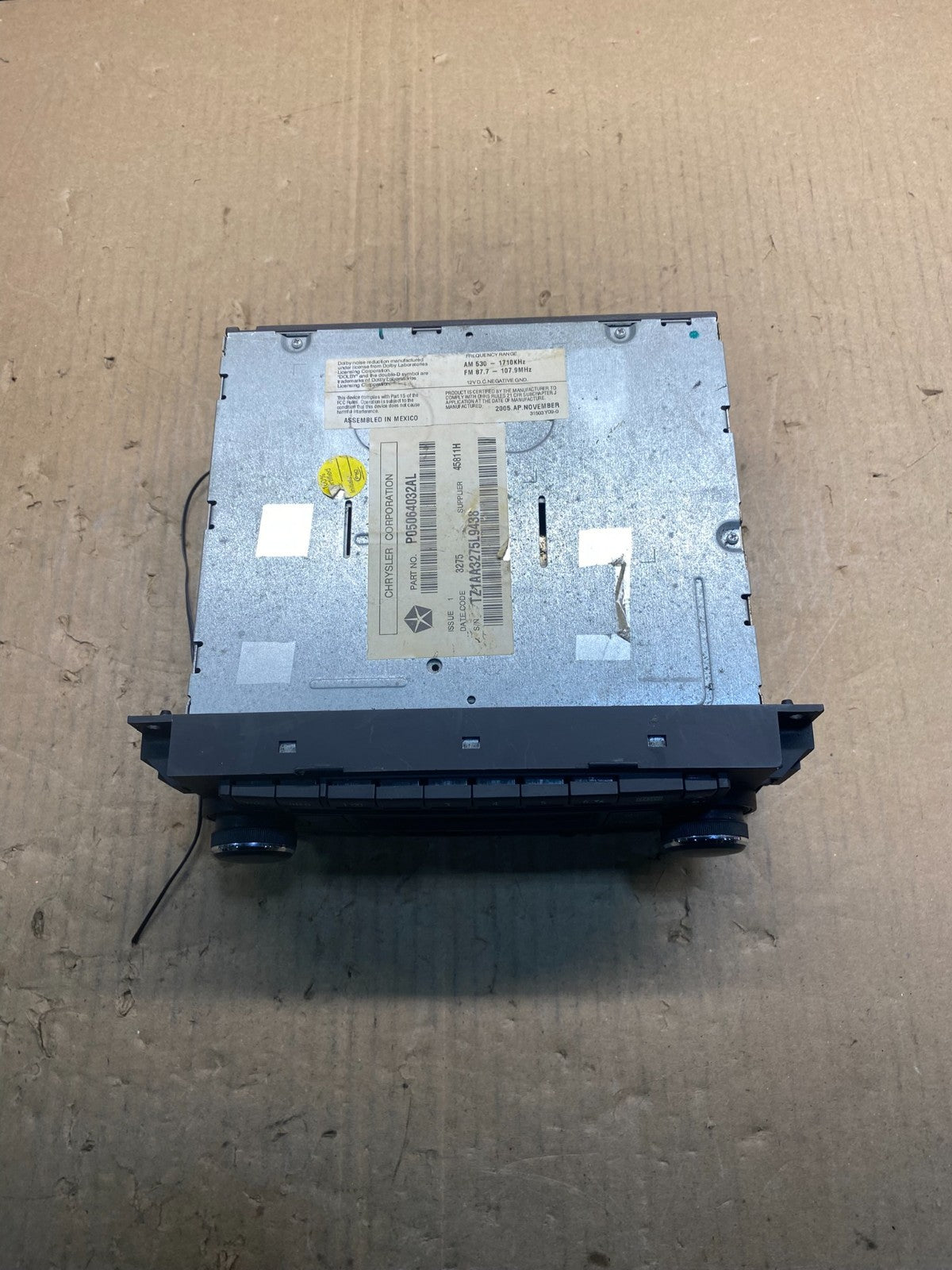 2007-2012 Chrysler Dodge Jeep Ram Radio CD MP3 AUX Receiver AC2431 DG3