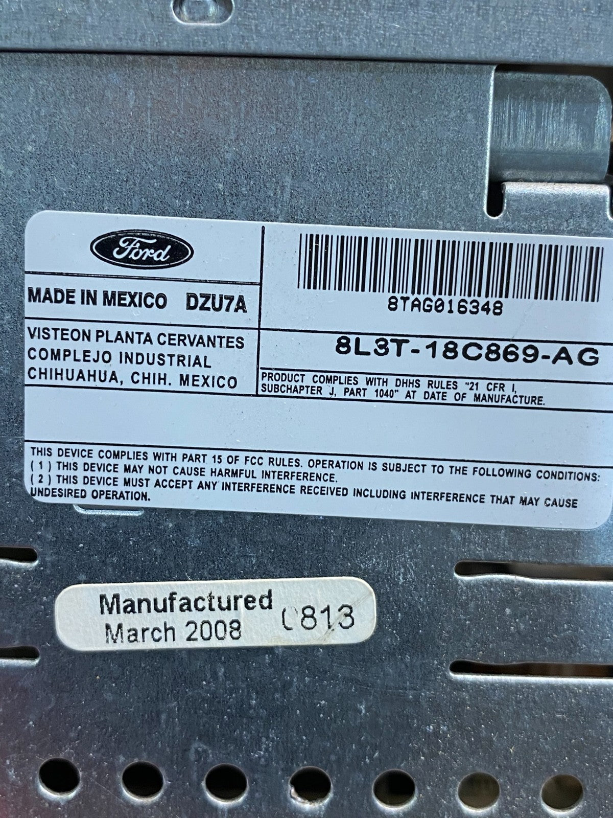 2004 to 2008 Ford F150 Mustang Radio Stereo Audio AM/FM AE7857 DW6