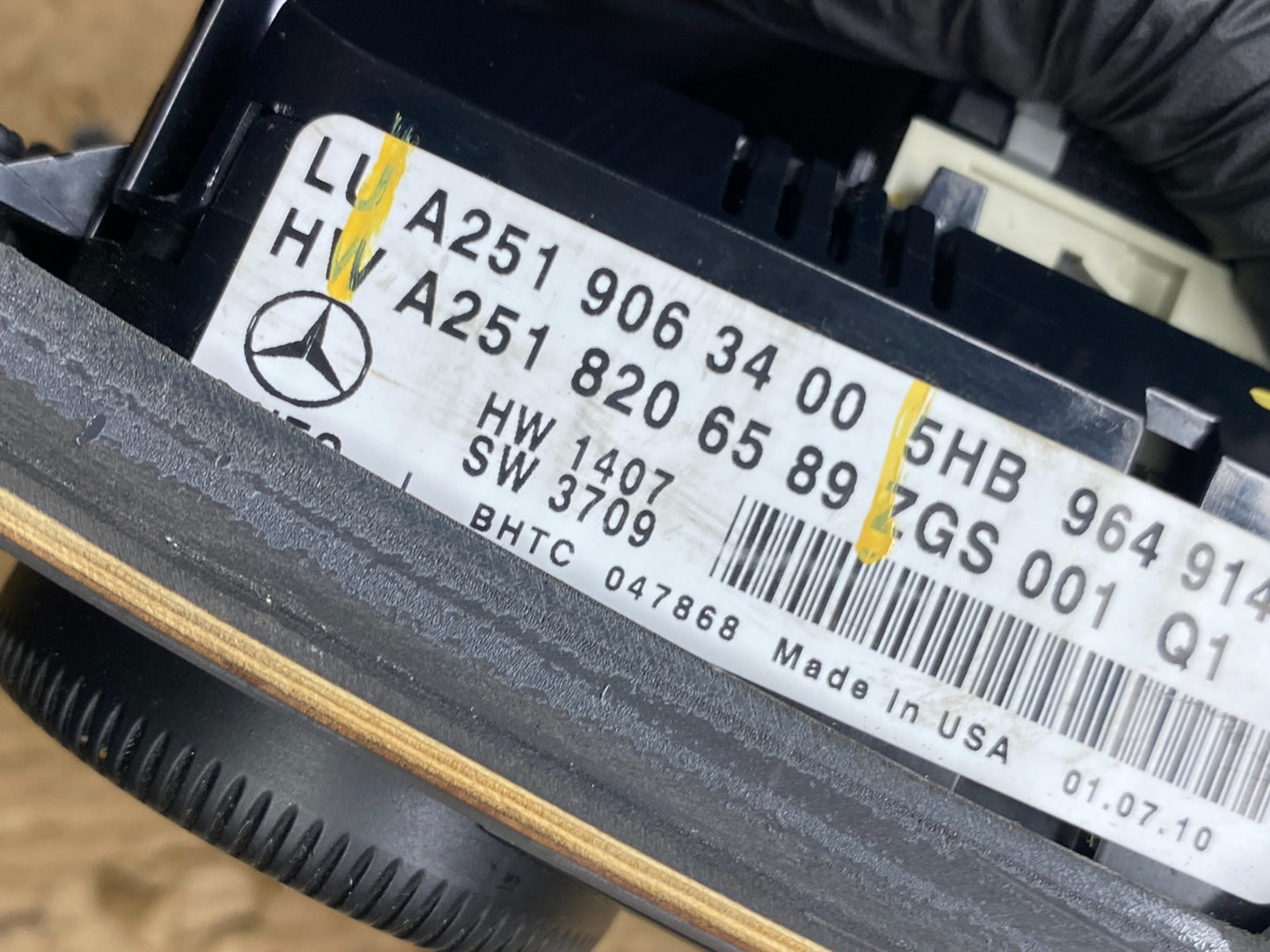 2007-2012 Mercedes X164 GL350 GL450 Climate Control Bezel Wood Switch z7441 DG5