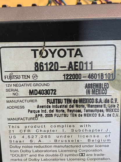 2004 to 2010 Toyota Sienna AM FM CD WMA Mp3 Radio Receiver ad3618 DG6