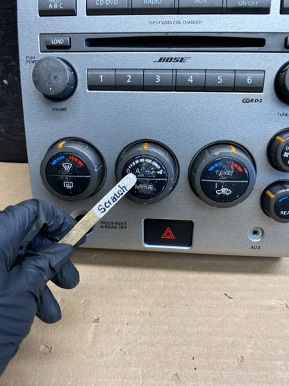 2004 to 2007 Nissan Armada Bose Radio CD Player A/C Climate Control OE AG5214 DG1