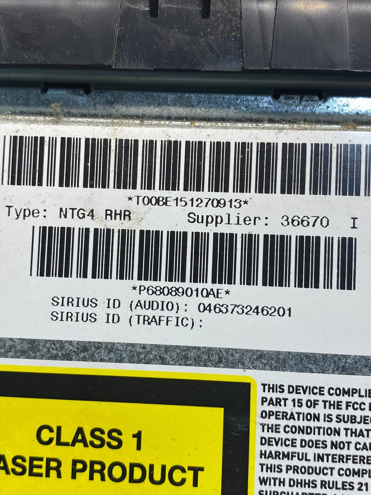 2011 to 2013 Jeep Grand Cherokee Media Satellite Radio Screen Display ae6382 DG6