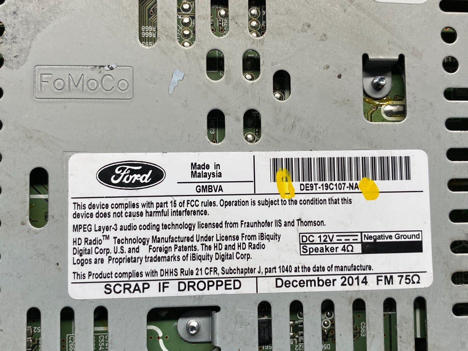 2015 Lincoln Mkt Am Fm Cd Player Radio Receiver OEM o6971 DG5