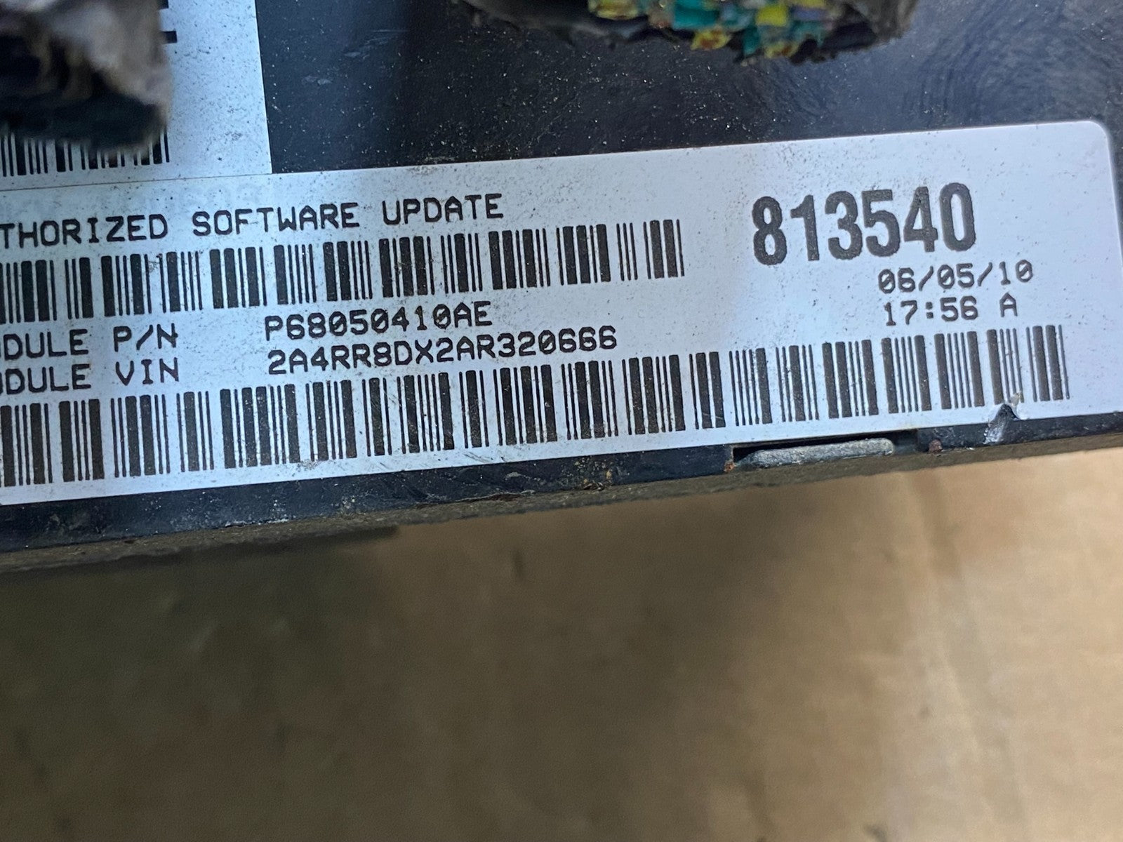 2010 Dodge Caravan Town & Country Engine Control p68050410ae AG7041 DG2