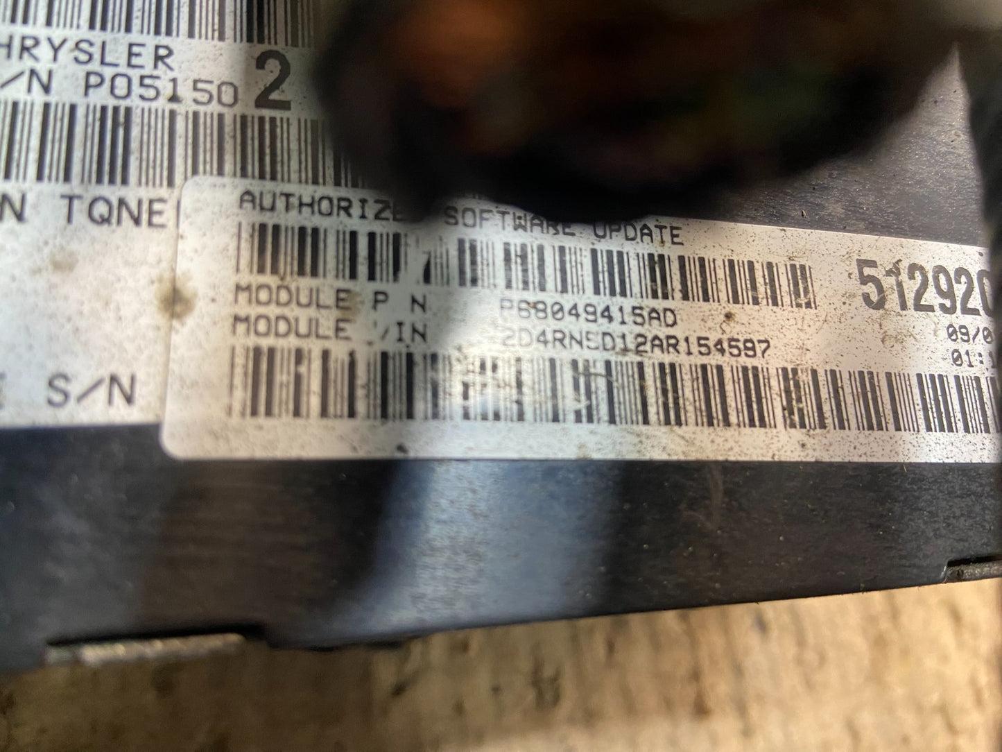 2008 to 2010 Dodge Grand Caravan Engine Computer Module ECM PCM ECU Z2179 DG4