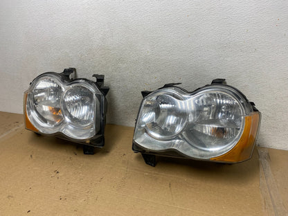2008-2010 Jeep Grand Cherokee Left+Right Set Halogen Headlights AH4178 DW2