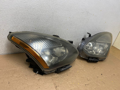 2009-2013 Nissan Rogue Left+Right Side Set Black Halogen Headlights M4979 DW2