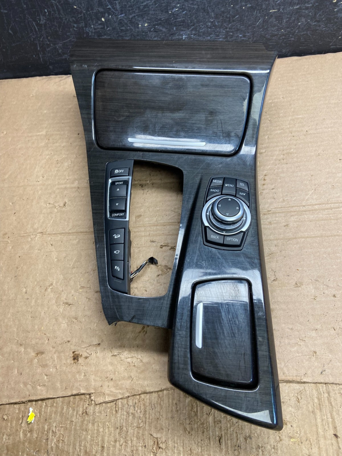 2011-2016 BMW 5 F10 Center Shifter Console Trim Cup Holder Switches OE AF2319 DG0