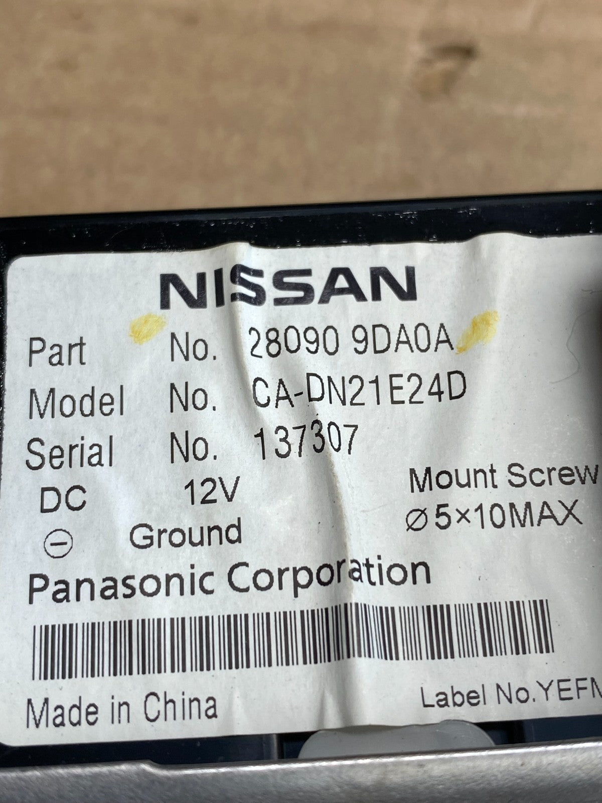 2012-2014 Nissan Maxima Dash Information Display Screen Display AG0069 DG5