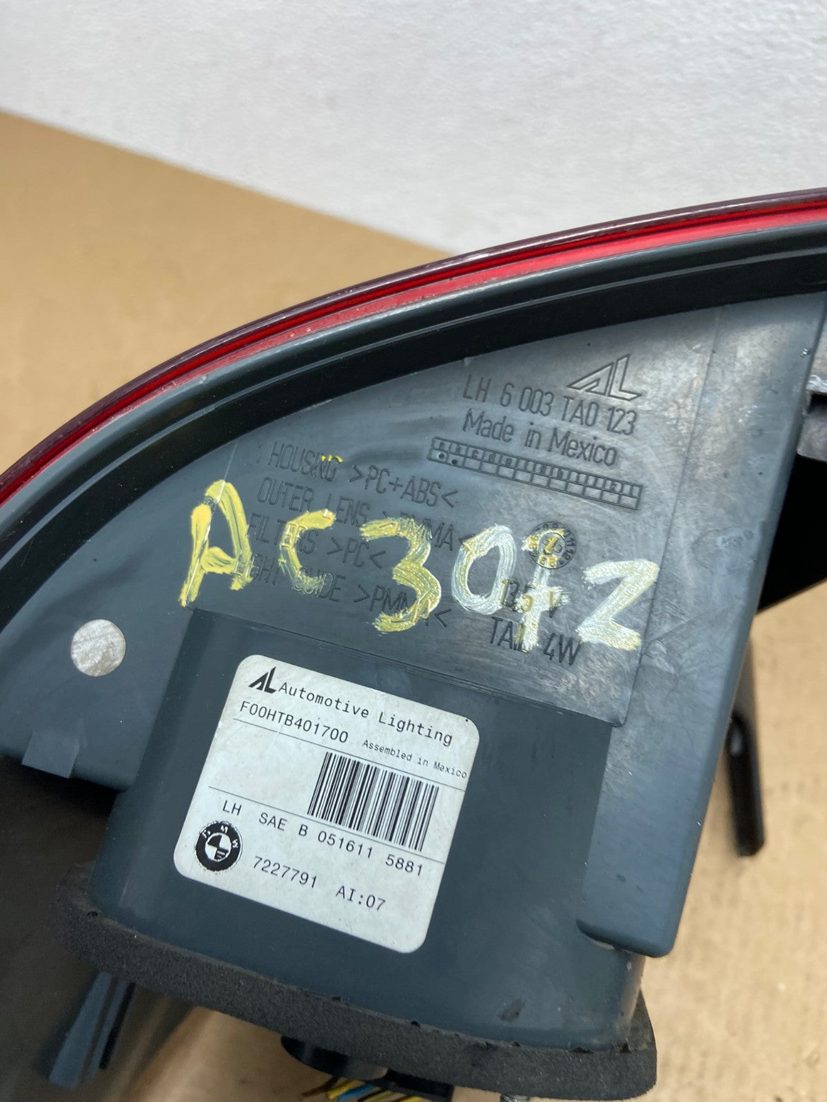 2011 2012 2013 Bmw X5 E70 Left Driver LH Tail Light Oem AC3072 LK6