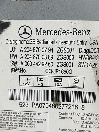 2008-2011 Mercedes W204 C300 C350 Navi Command Radio DVD CD Audio AD1483 DG6