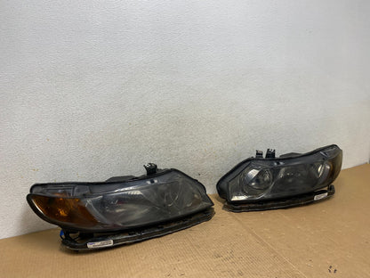 2006 - 2008 Honda Civic Sedan Headlights Halogen Left+Right DEPO AI6665 DW2